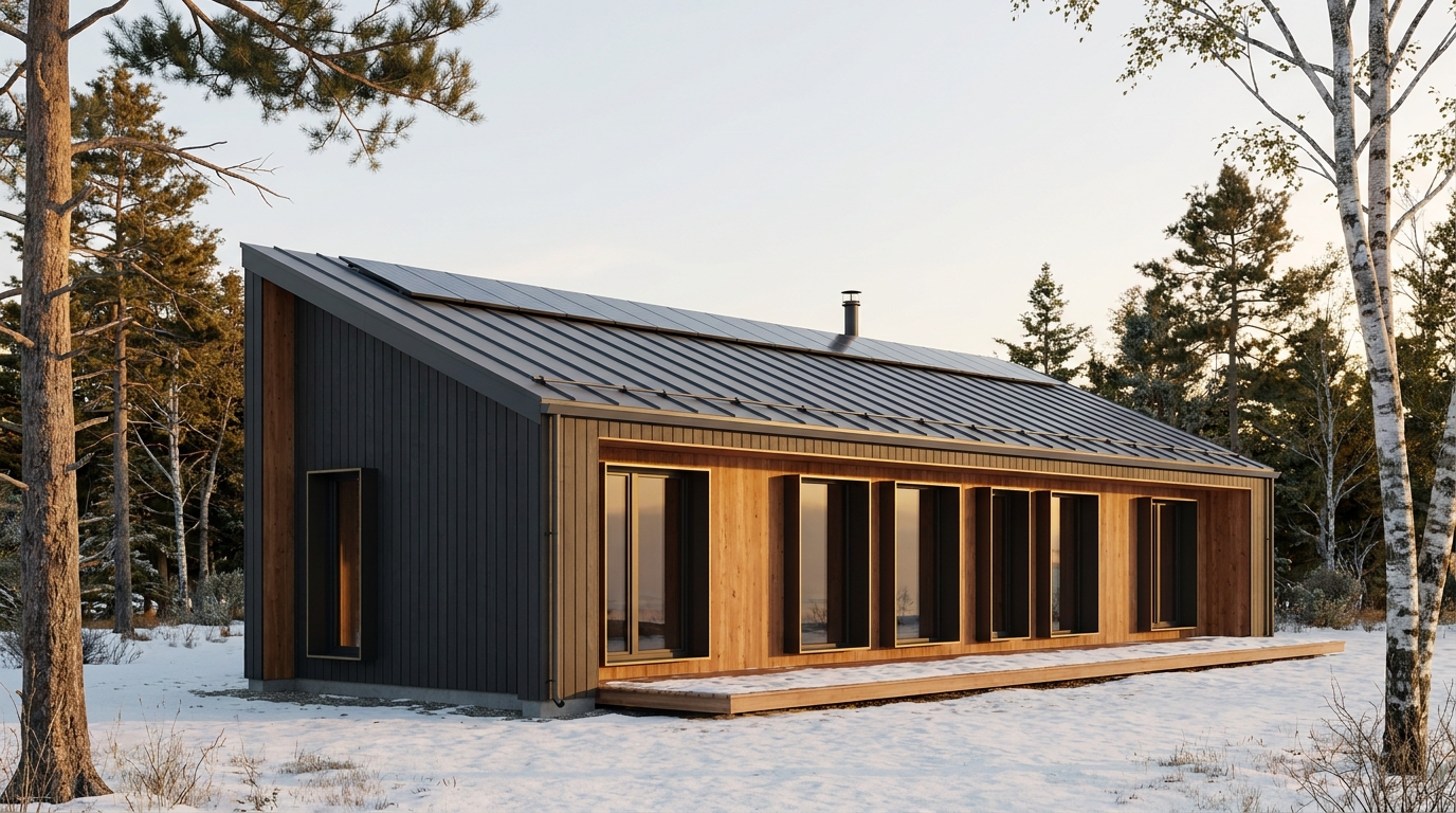 森の里 外観 — AI render based on BIM specs
