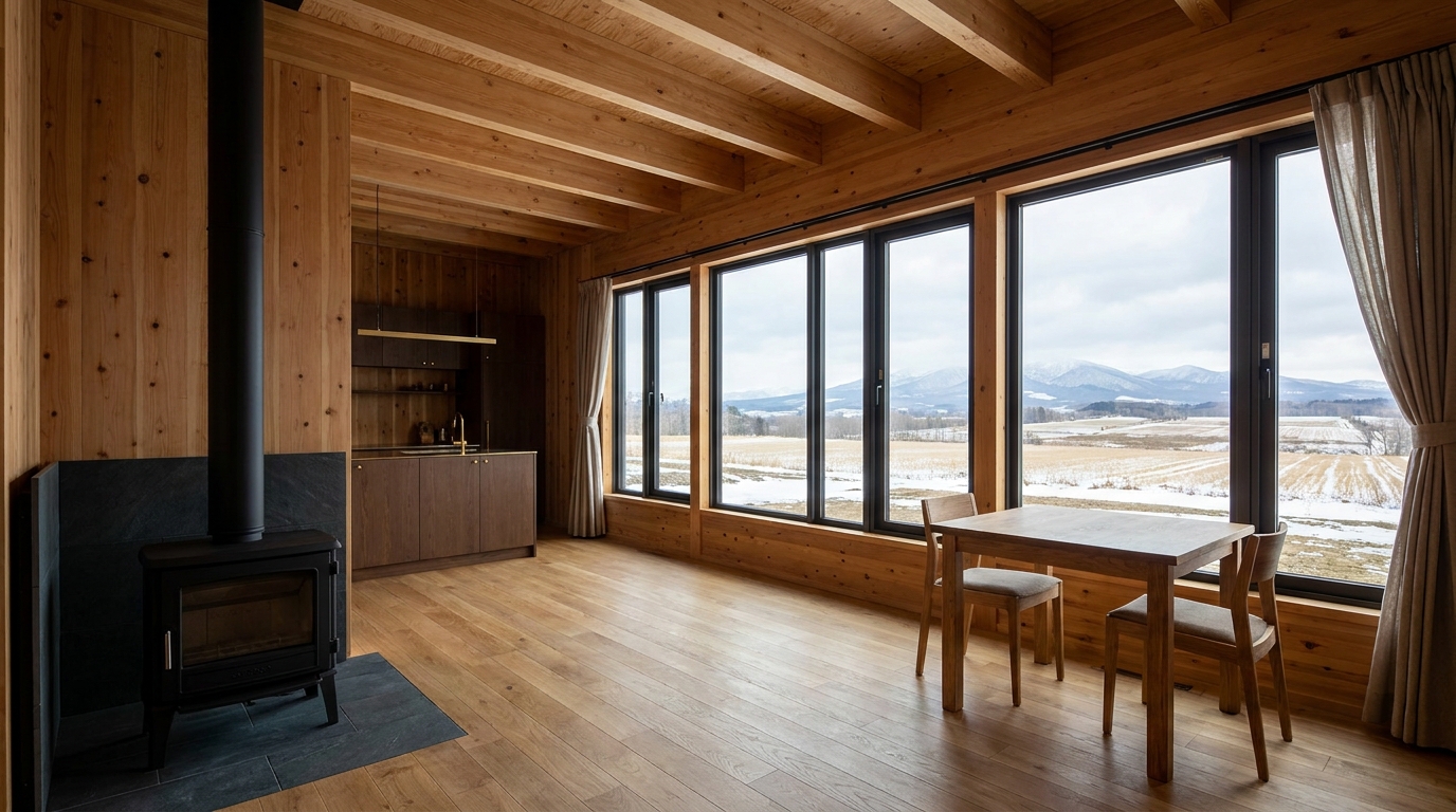 森の小屋 内観