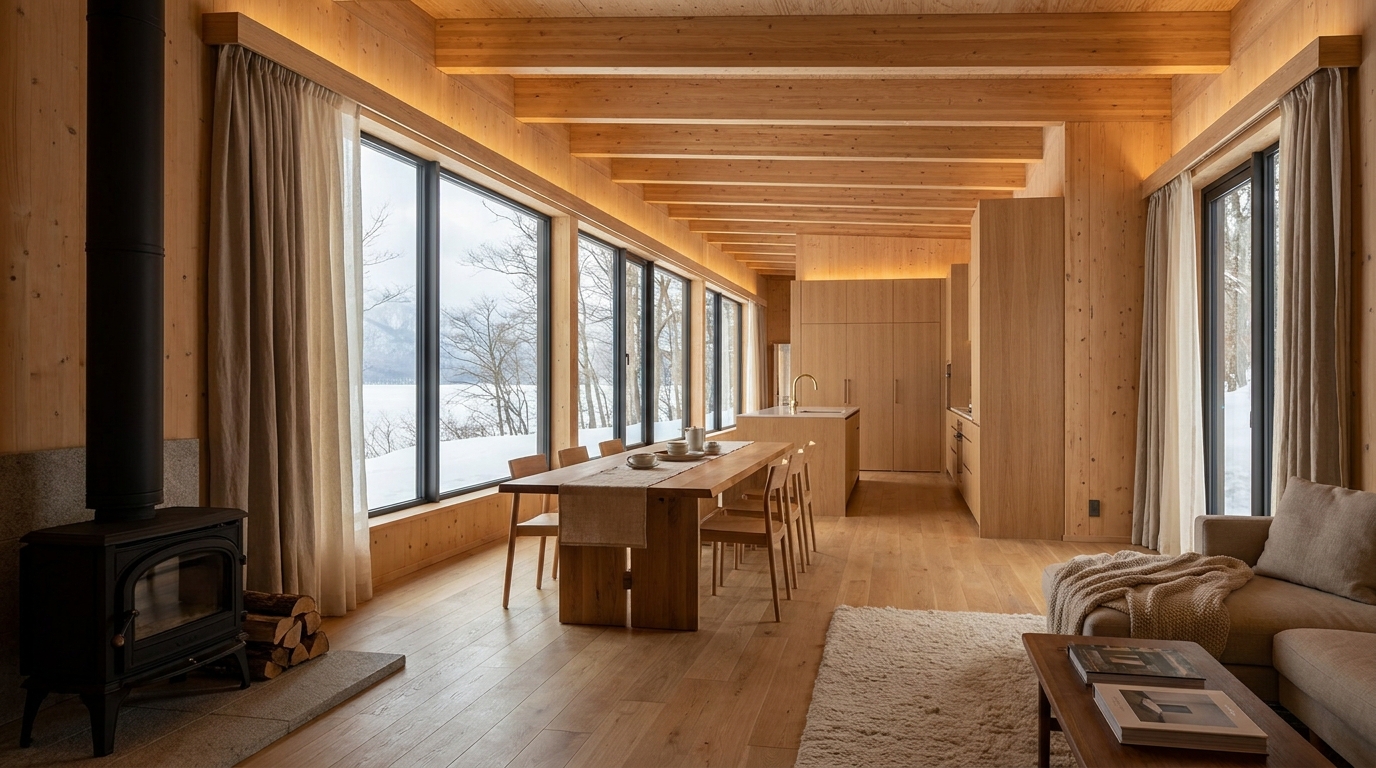 霧の小屋 内観