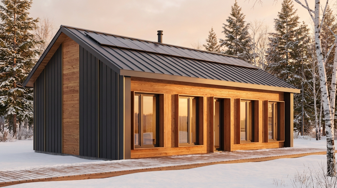 月の里 外観 — AI render based on BIM specs