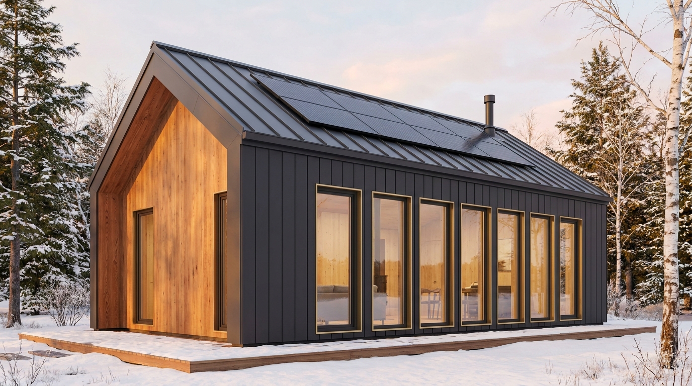 星の家 外観 — AI render based on BIM specs
