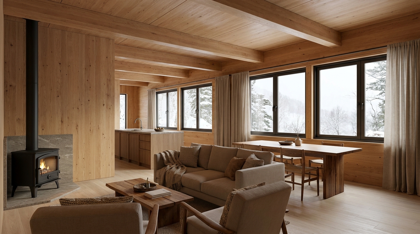 霧の小屋 内観