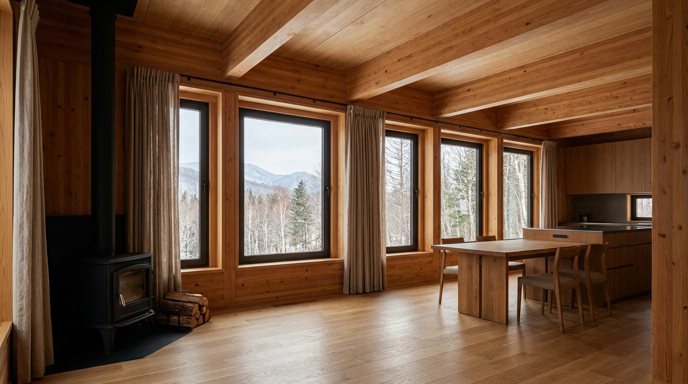 雪の小屋 内観