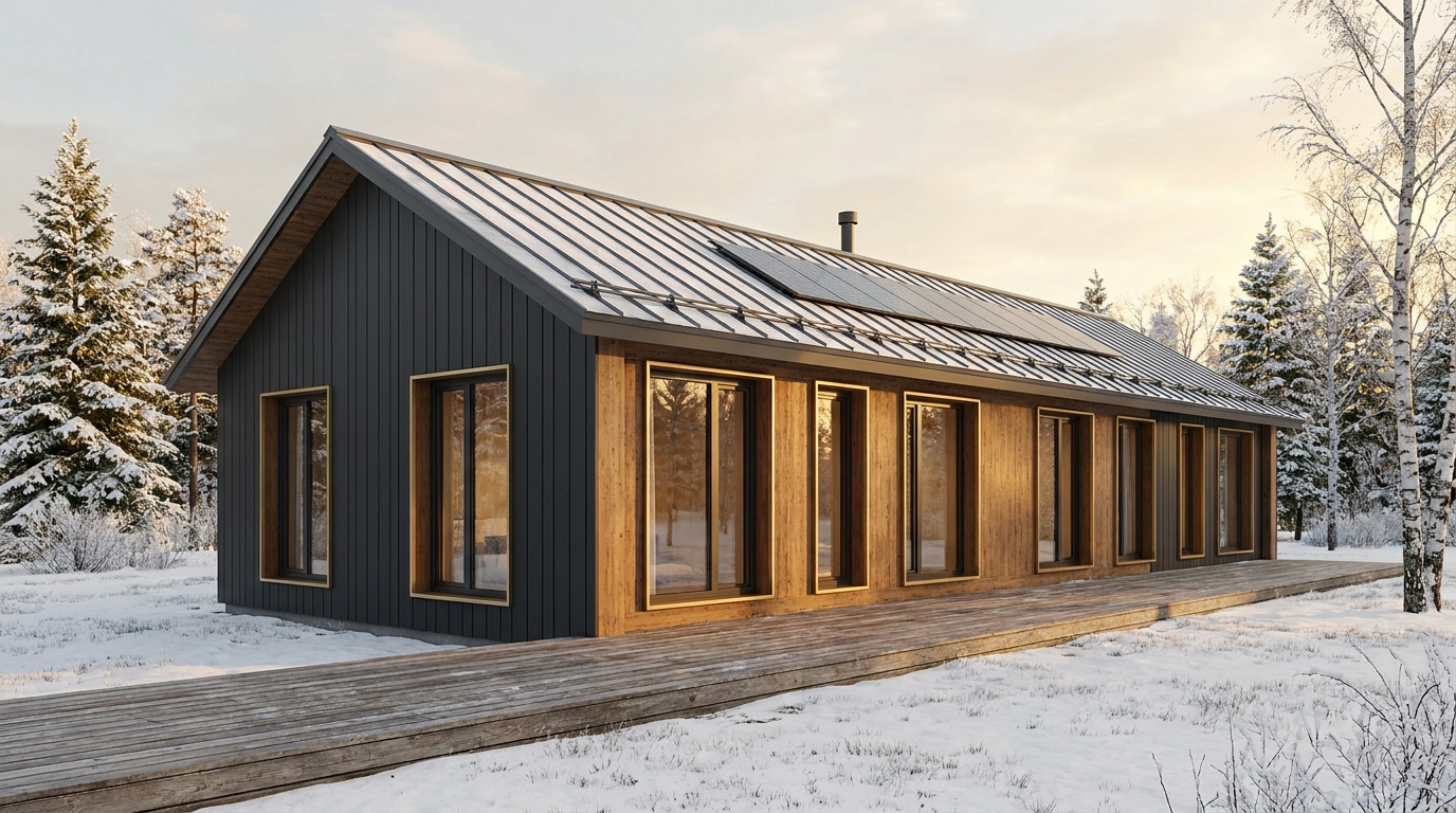 雪の塔 外観 — AI render based on BIM specs