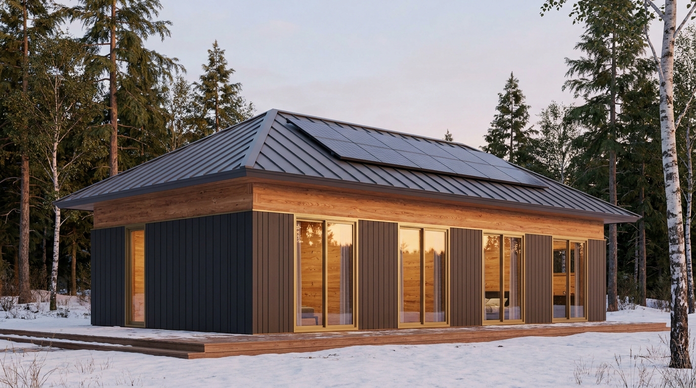月の巣 外観 — AI render based on BIM specs