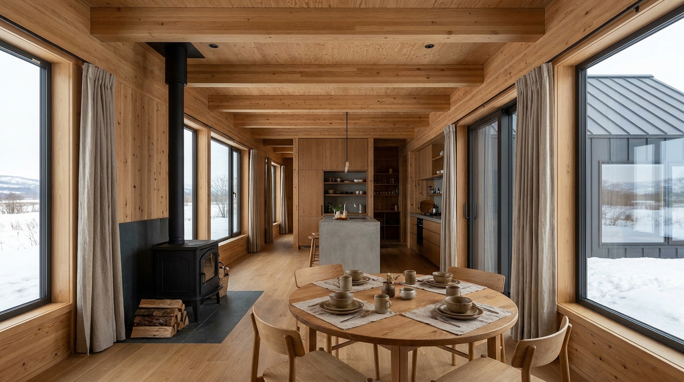 森の小屋 内観