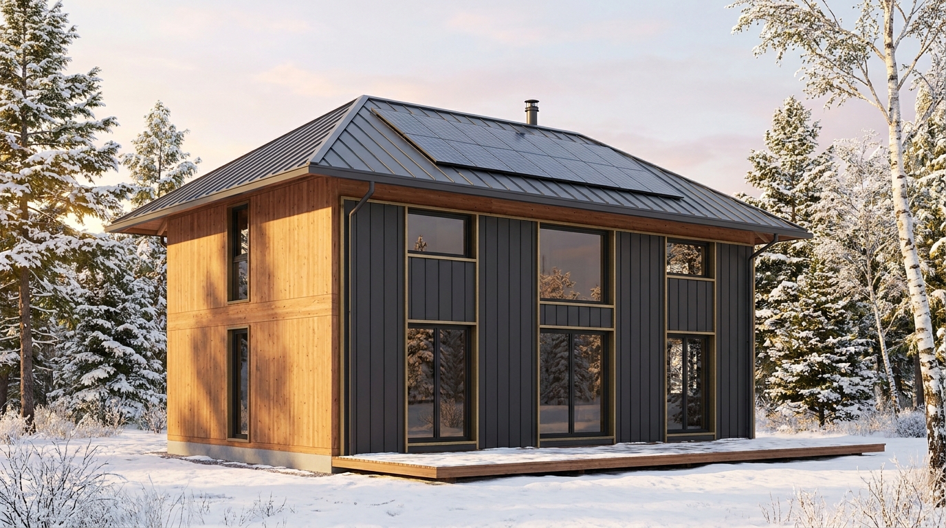 南の里 外観 — AI render based on BIM specs