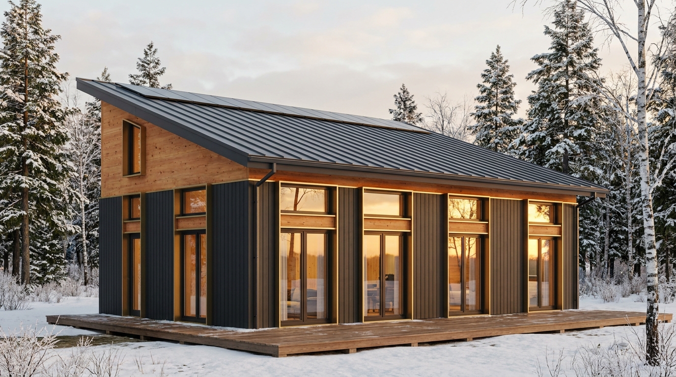 東の里 外観 — AI render based on BIM specs