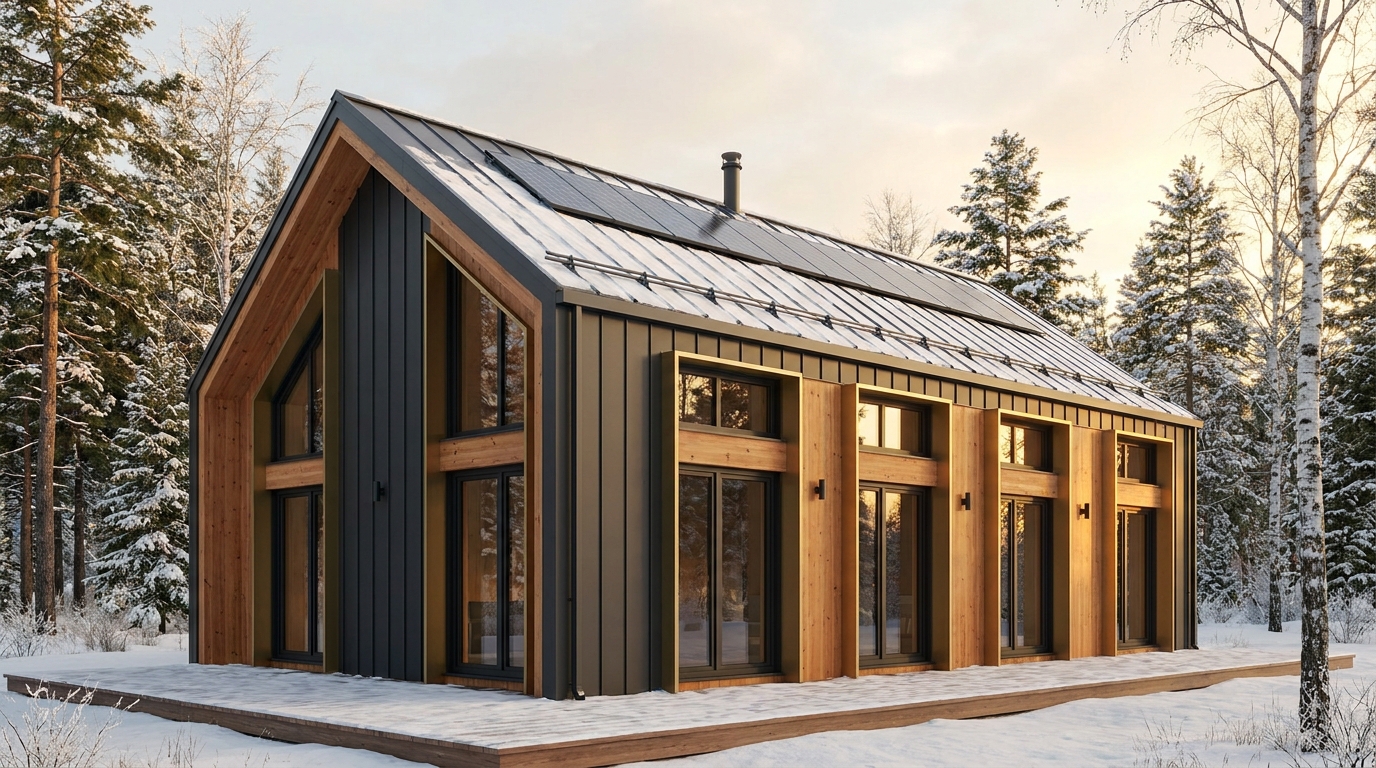 東の砦 外観 — AI render based on BIM specs