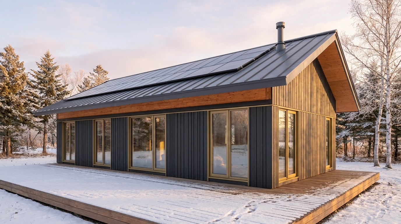 雪の蔵 外観 — AI render based on BIM specs