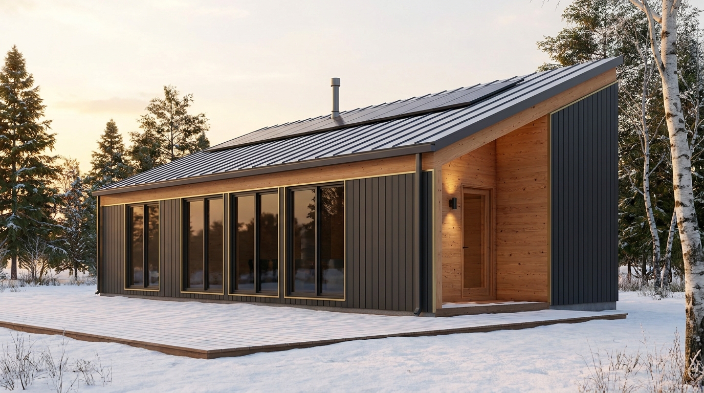 森の里 外観 — AI render based on BIM specs