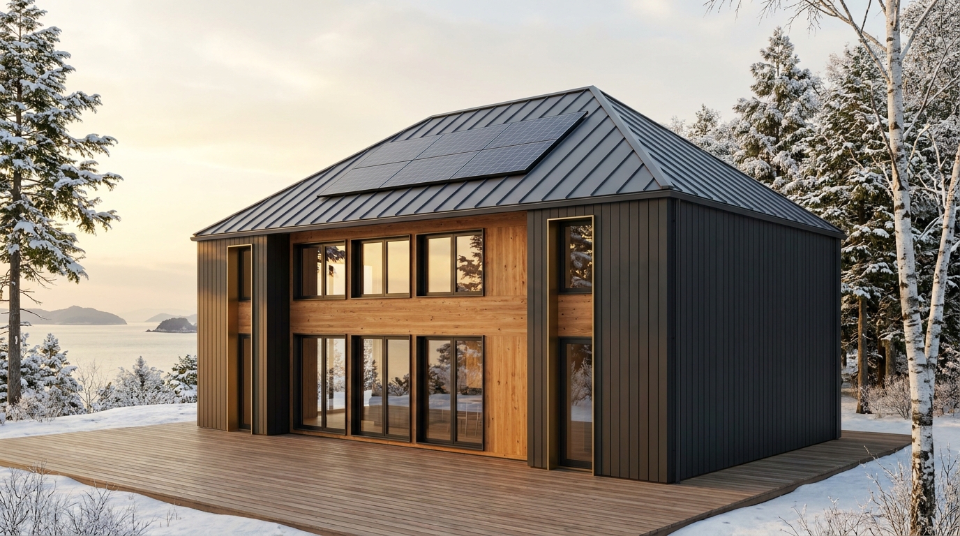 西の館 外観 — AI render based on BIM specs