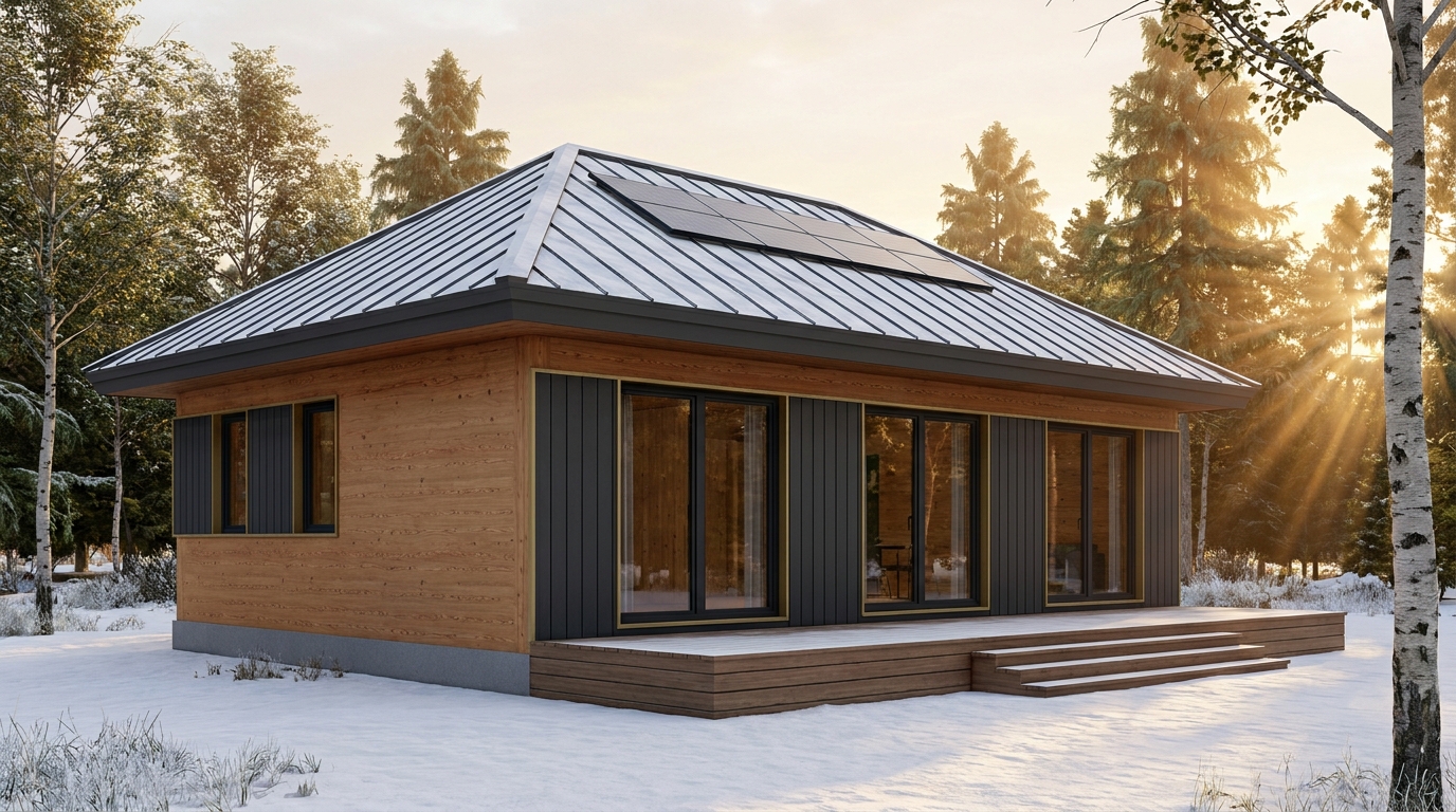 風の杜 外観 — AI render based on BIM specs