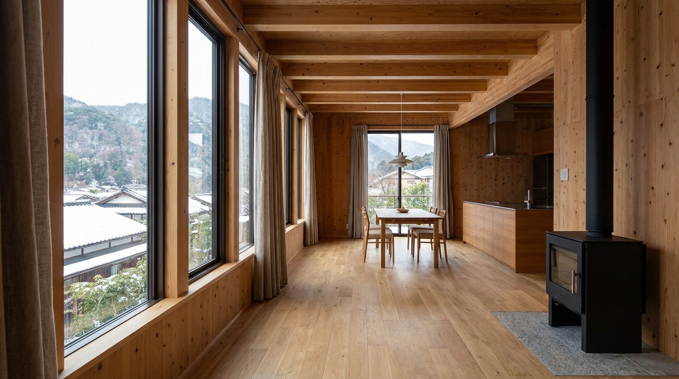 森の小屋 内観