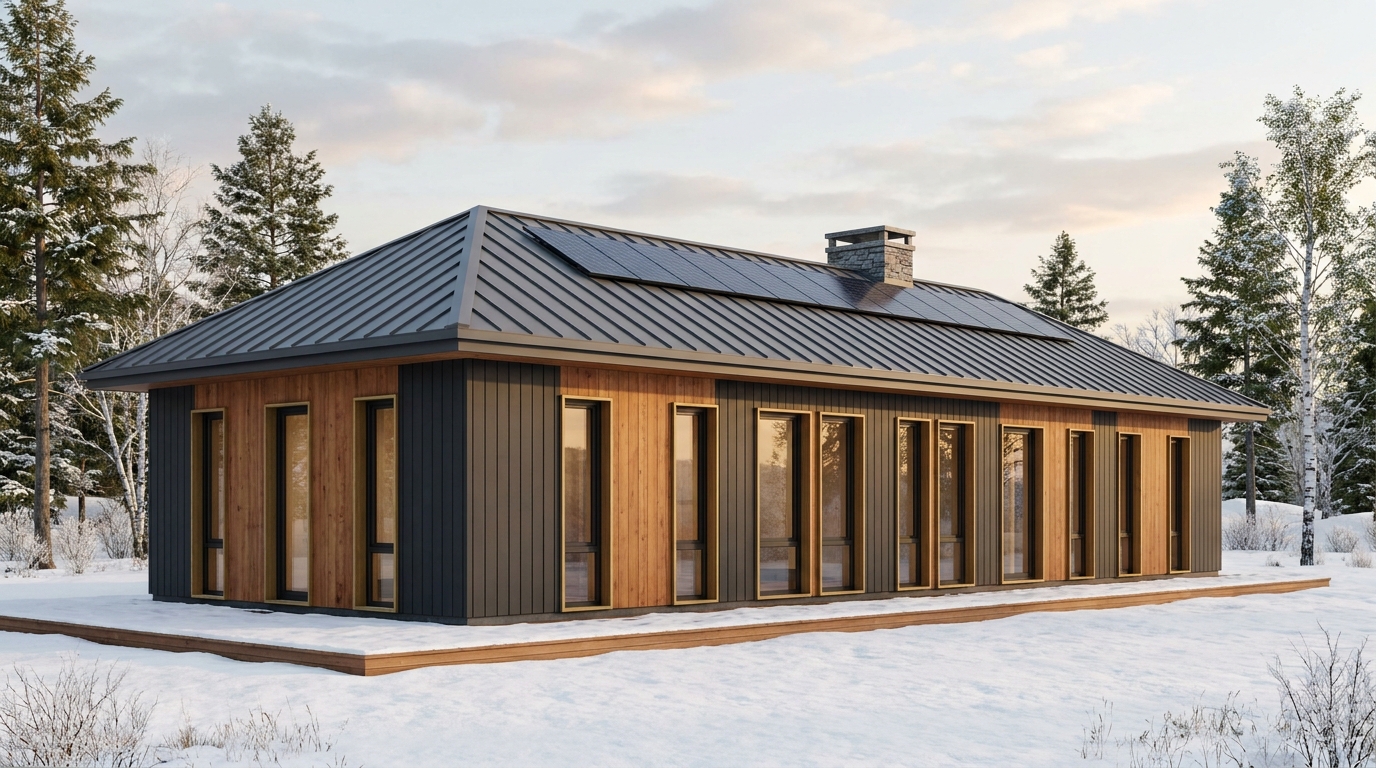 北の館 外観 — AI render based on BIM specs