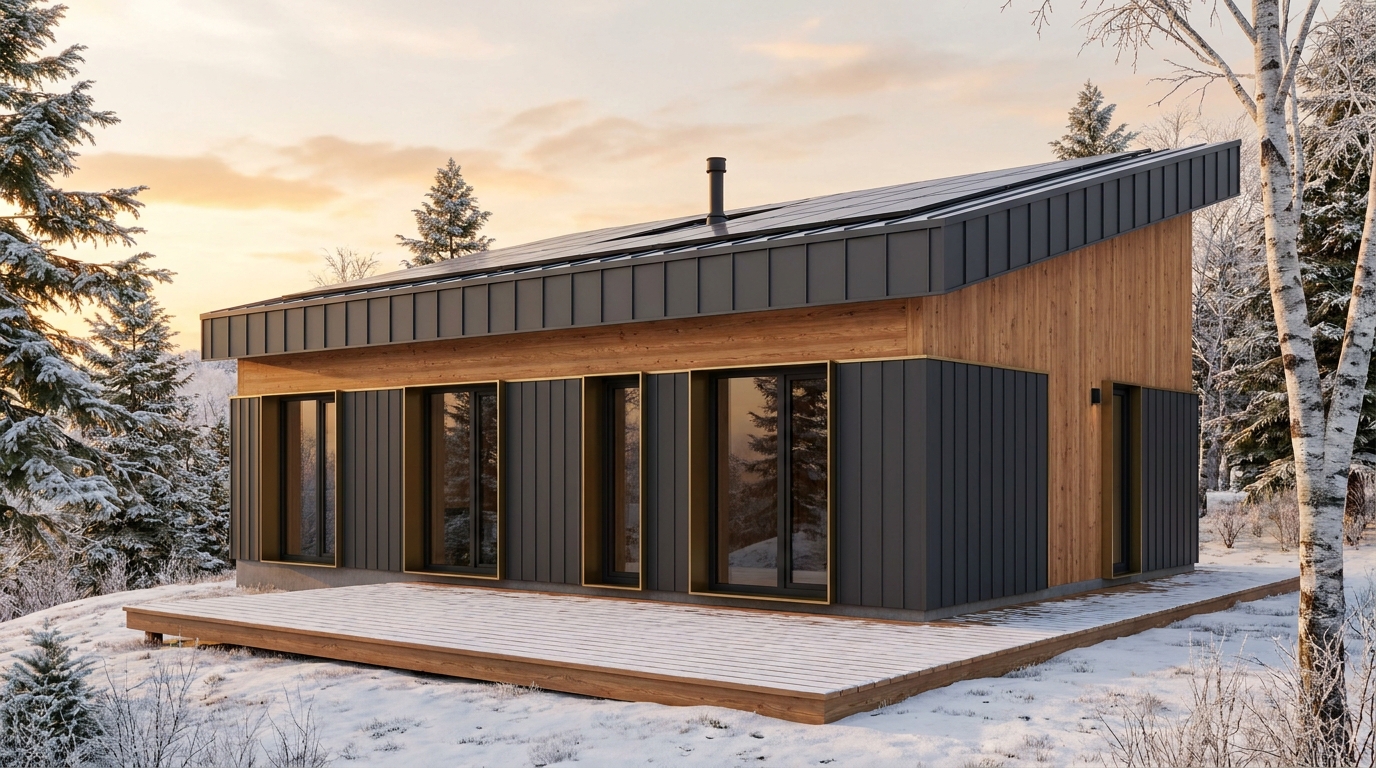 風の蔵 外観 — AI render based on BIM specs