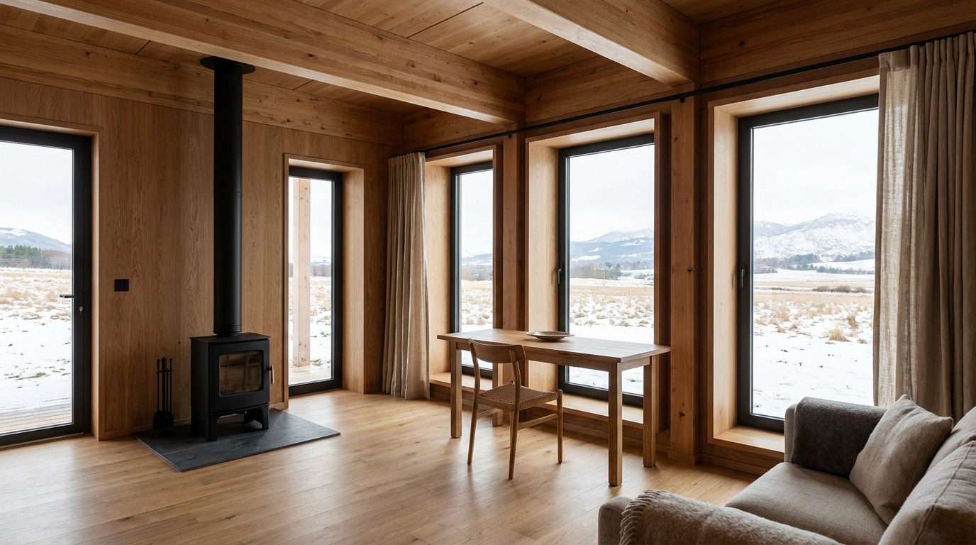 霧の小屋 内観