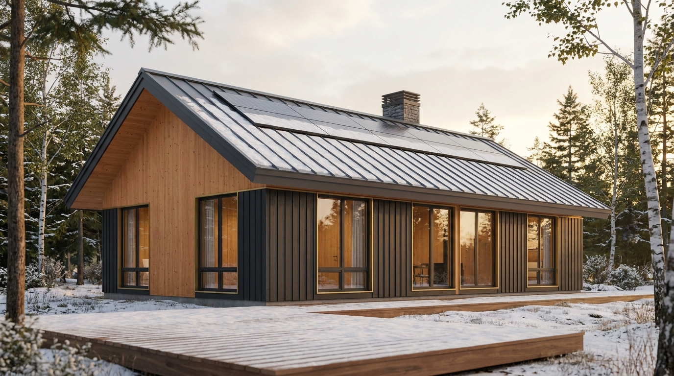 霧の蔵 外観 — AI render based on BIM specs
