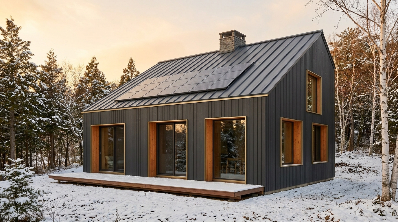 森の杜 外観 — AI render based on BIM specs