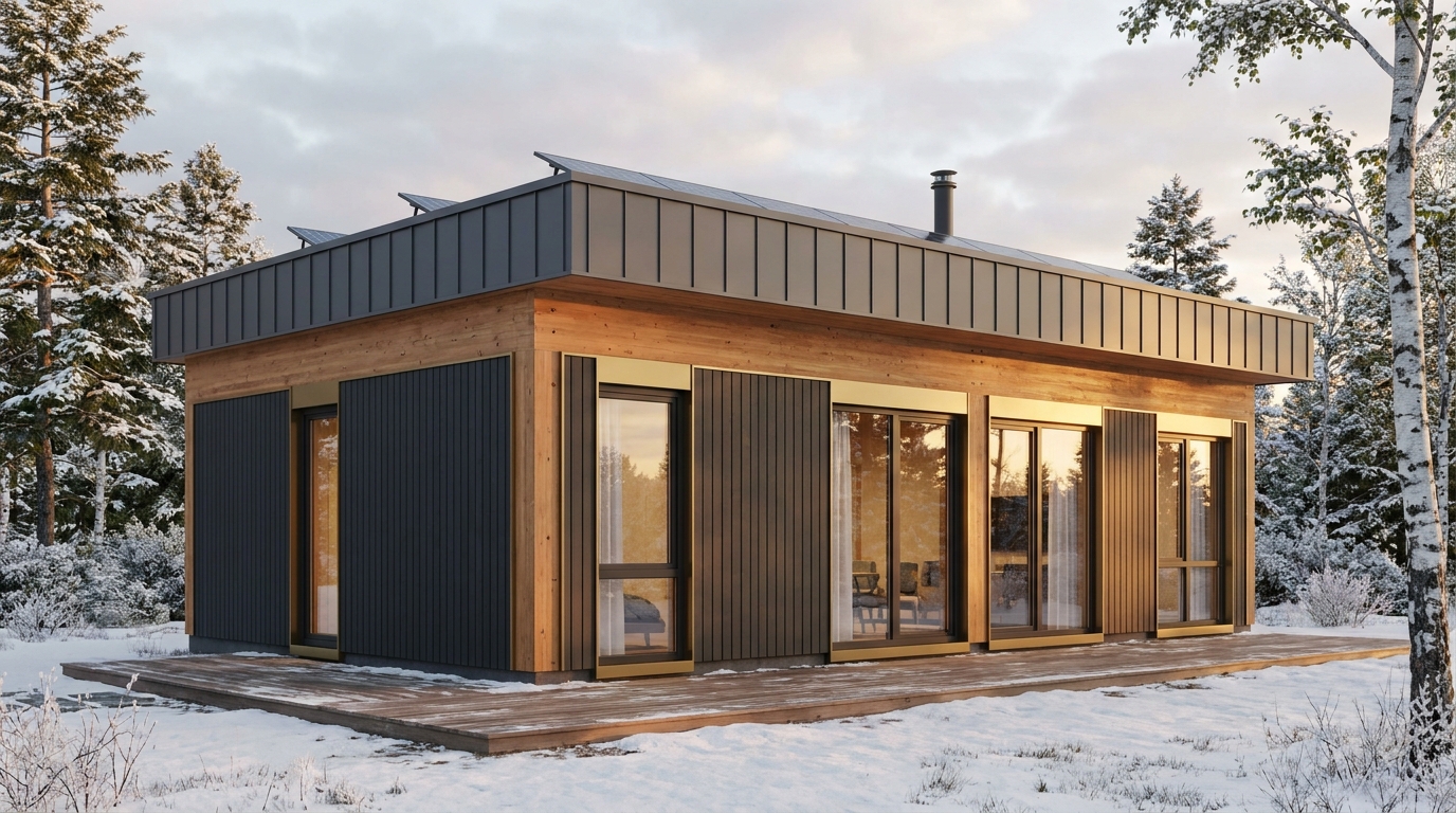 雪の蔵 外観 — AI render based on BIM specs