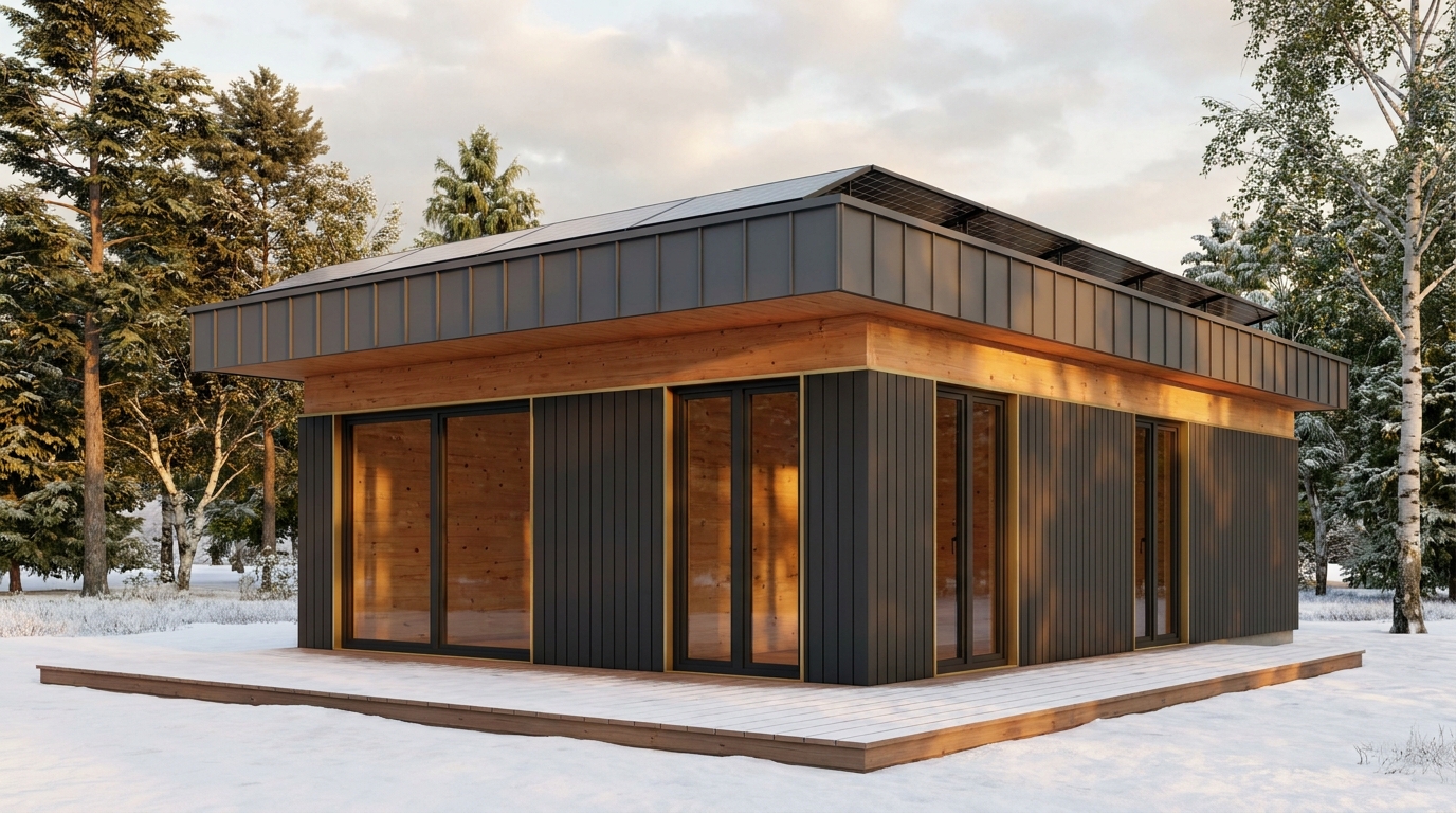 風の蔵 外観 — AI render based on BIM specs