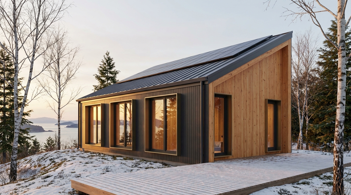 北の塔 外観 — AI render based on BIM specs
