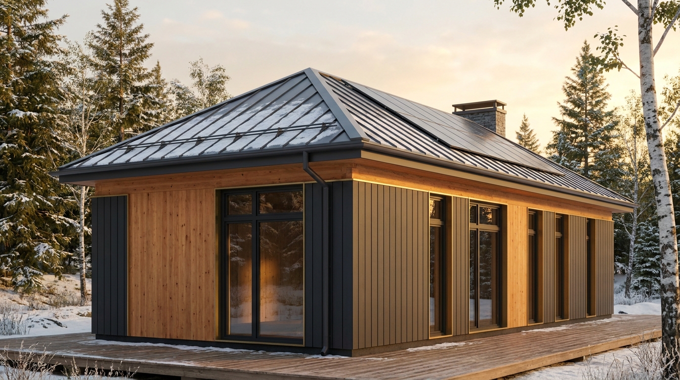 霧の砦 外観 — AI render based on BIM specs