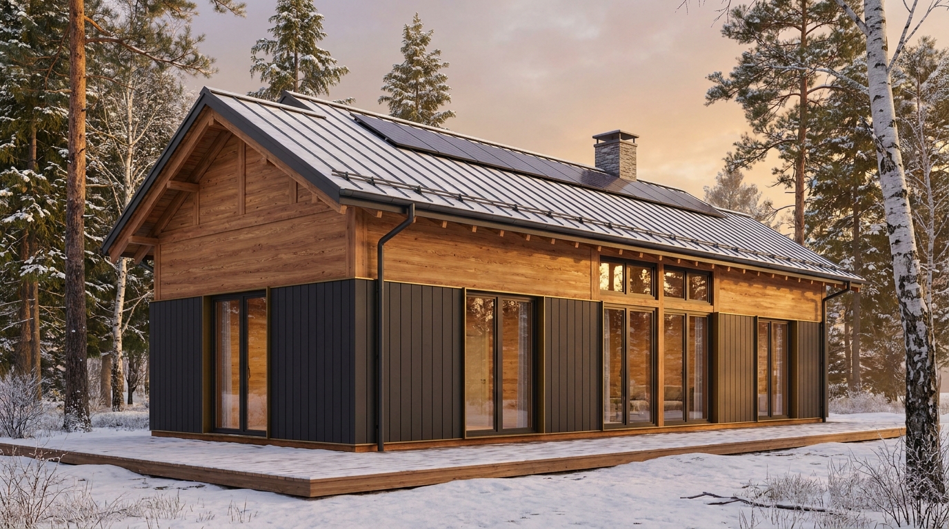 北の塔 外観 — AI render based on BIM specs