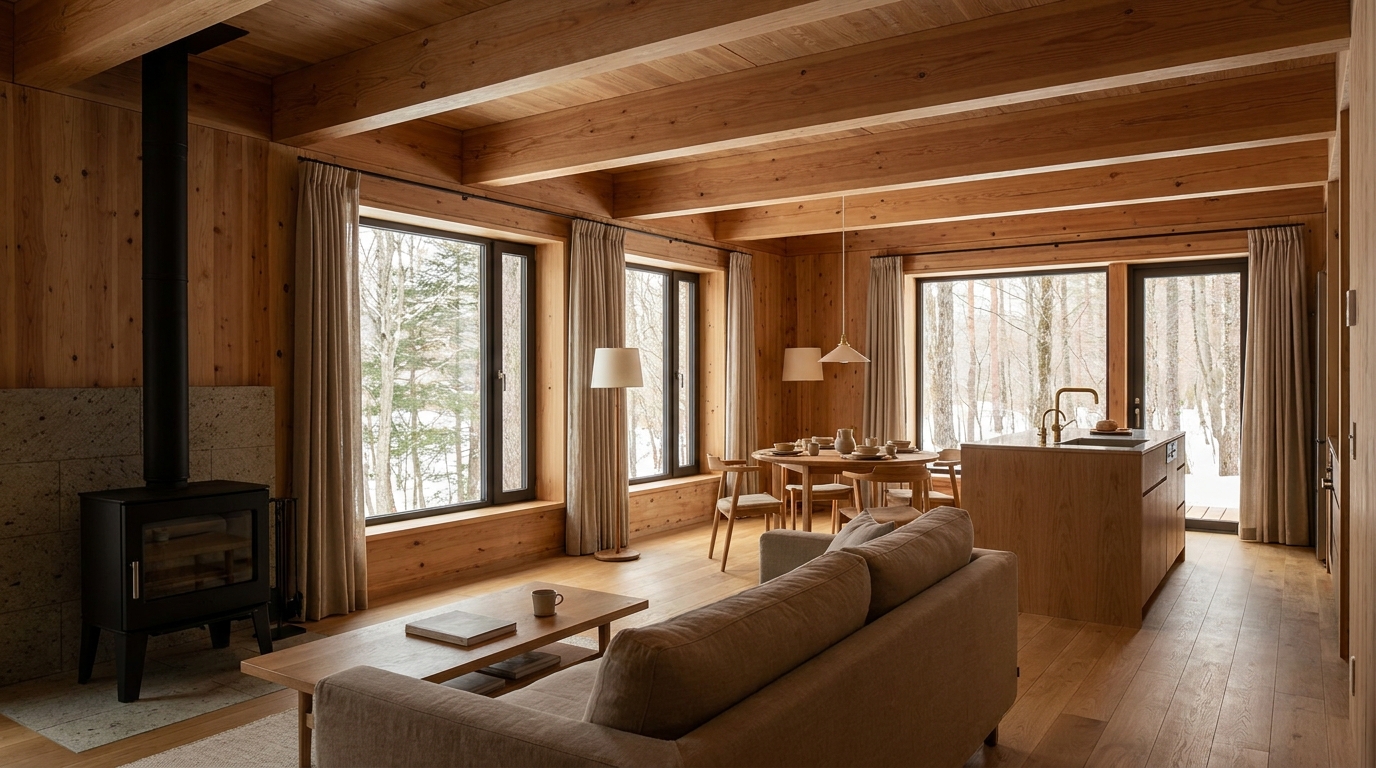 霧の小屋 内観