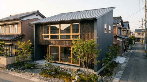 金沢・中庭のある回遊動線