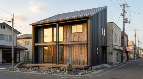 北海道・書斎とライブラリのある静かな家
