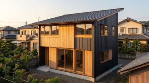 鹿児島・越屋根のある自然素材の家