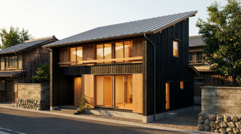 京都・中庭のある回遊動線