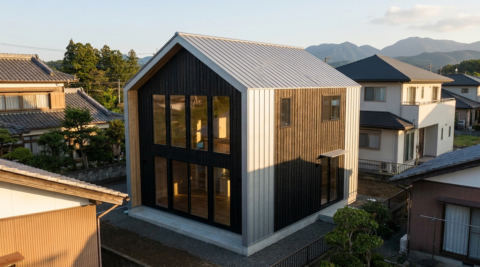 鹿児島・越屋根のある自然素材の家