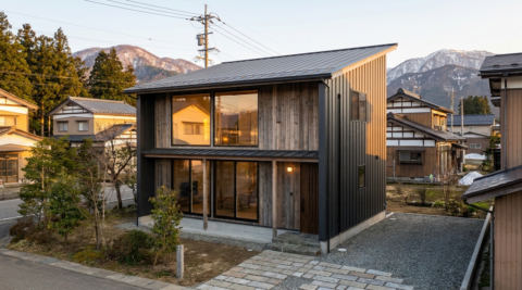 新潟・越屋根のある自然素材の家