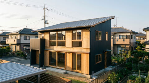 福岡・越屋根のある自然素材の家