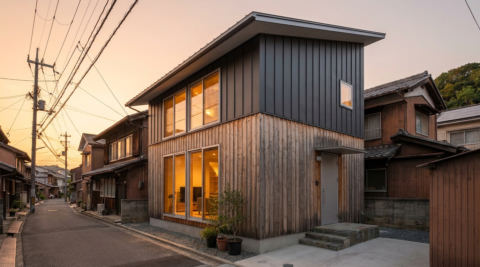 広島・書斎とライブラリのある静かな家