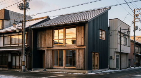 新潟・越屋根のある自然素材の家