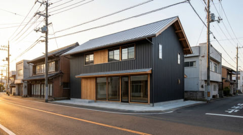 鹿児島・越屋根のある自然素材の家