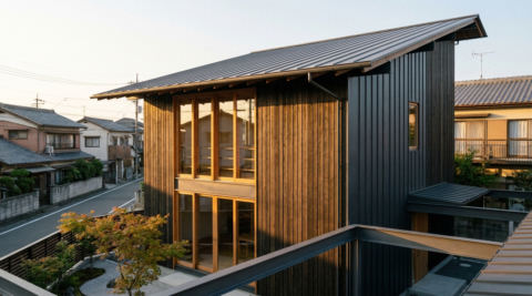 京都・中庭のある回遊動線