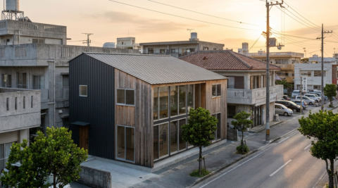 沖縄・茶室と縁側のある和の住まい