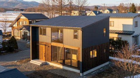北海道・越屋根のある自然素材の家