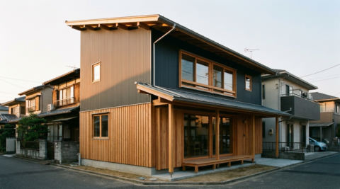 京都・越屋根のある自然素材の家