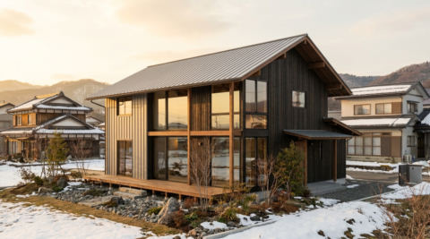 北海道・茶室と縁側のある和の住まい