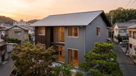 広島・越屋根のある自然素材の家