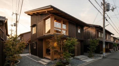京都・越屋根のある自然素材の家