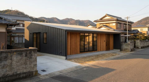 広島・書斎とライブラリのある静かな家