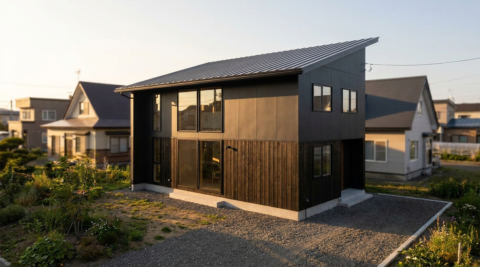 北海道・越屋根のある自然素材の家
