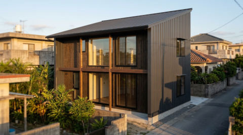 沖縄・茶室と縁側のある和の住まい