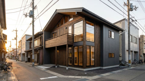 新潟・越屋根のある自然素材の家